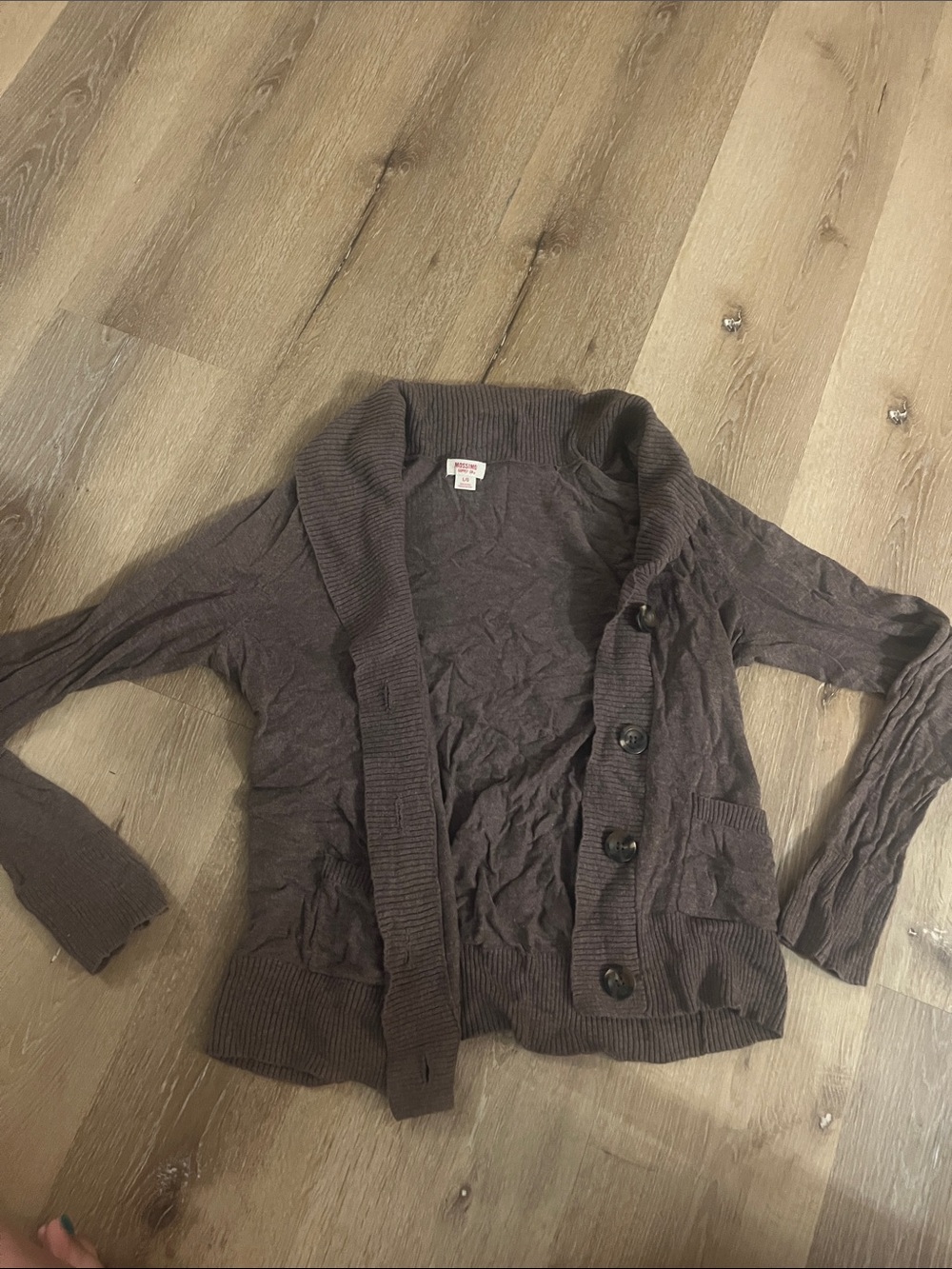 Women’s Shawl Collar Button Cardigan Sweater - Brown